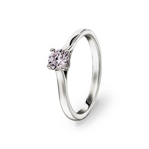 0.40ct diamant bague solitaire or gris 750/18 ct