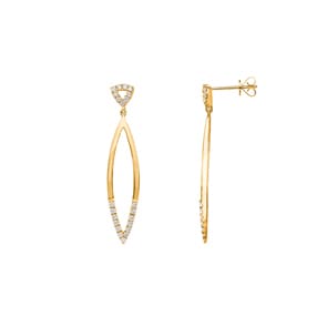 0.41 Karat Diamantohrhänger 750/18 K Gelbgold