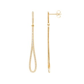 0.43 Karat Diamantohrhänger 750/18 K Gelbgold