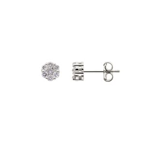 0.43 carats diamants clous d'oreilles or gris 750/18 ct