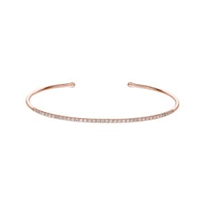 0.47 Karat Diamantarmreif offen 750/18 K Roségold