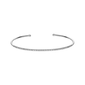 0.47 Karat Diamantarmreif offen 750/18 K Weissgold
