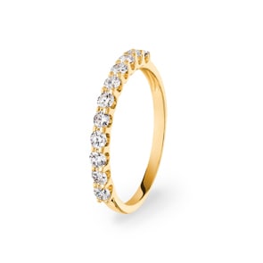 0.49 Karat Diamanten Mémoire Ring 750/18 K Gelbgold