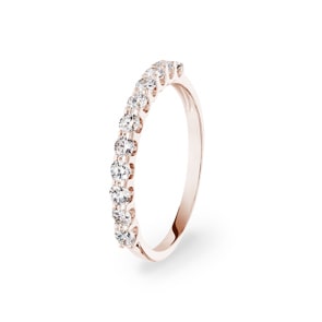 0.49 Karat Diamanten Mémoire Ring 750/18 K Roségold