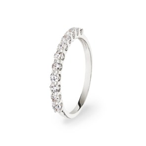 0.49 Karat Diamanten Mémoire Ring 750/18 K Weissgold