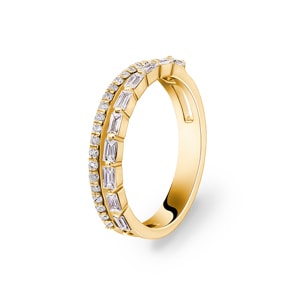 0.49 Karat Diamantring 750/18 K Gelbgold