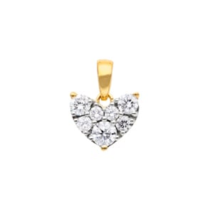0.50 Karat Diamant-Herzanhänger 750/18 K Gelbgold