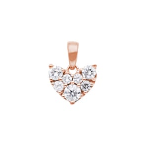 0.50 Karat Diamant-Herzanhänger 750/18 K Roségold