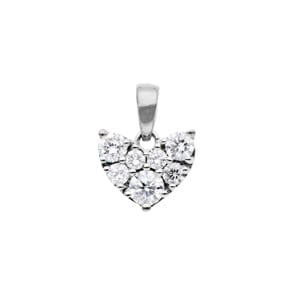 0.50 Karat Diamant-Herzanhänger 750/18 K Weissgold