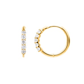 0.50 Karat Diamant-Kreolen 750/18 K Gelbgold Ø 18mm