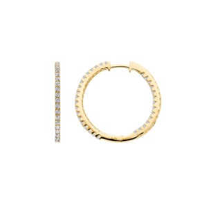 0.50 Karat Diamant-Kreolen 750/18 K Gelbgold Ø 23mm