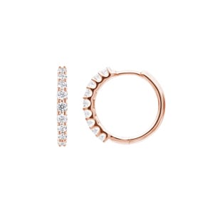 0.50 Karat Diamant-Kreolen 750/18 K Roségold Ø 17mm
