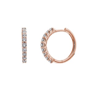 0.50 Karat Diamant-Kreolen 750/18 K Roségold Ø 17mm