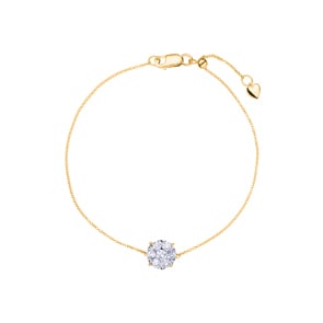 0.50ct Diamond Bracelet 750/18 K Yellow Gold 18cm