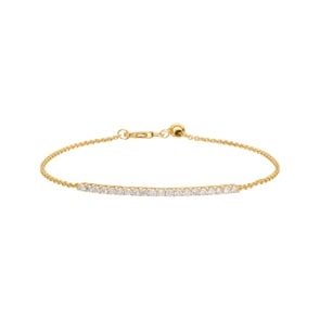 0.50 carats diamants bracelet or jaune 750/18 ct