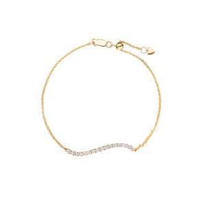 0.50 carats diamants bracelet or jaune 750/18 ct