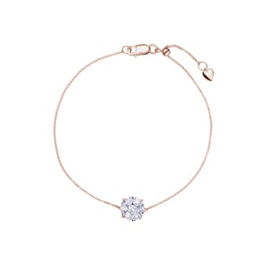 0.50ct Diamond Bracelet 750/18 K Rose Gold 18cm