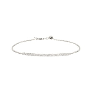 0.50 carats diamants bracelet or gris 750/18 ct