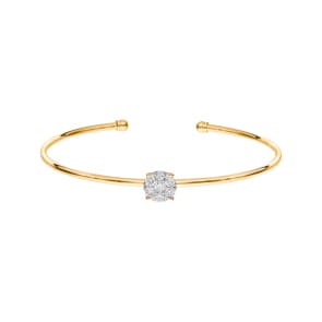 0.50 Karat Diamantarmreif offen 750/18 K Gelbgold