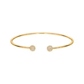0.50 Karat Diamantarmreif offen 750/18 K Gelbgold