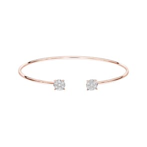 0.50 Karat Diamantarmreif offen 750/18 K Roségold