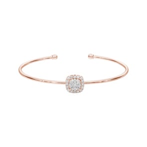0.50 Karat Diamantarmreif offen 750/18 K Roségold