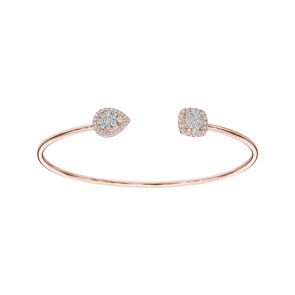 0.50 Karat Diamantarmreif offen 750/18 K Roségold