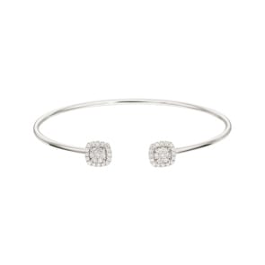 0.50 Karat Diamantarmreif offen 750/18 K Weissgold
