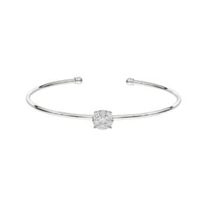 0.50 Karat Diamantarmreif offen 750/18 K Weissgold