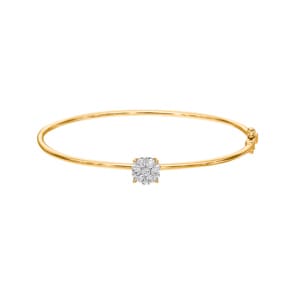 0.50 Karat Diamantarmreif oval 750/18 K Gelbgold