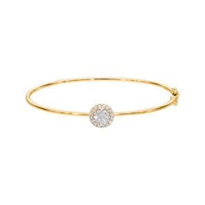 0.50 Karat Diamantarmreif oval 750/18 K Gelbgold