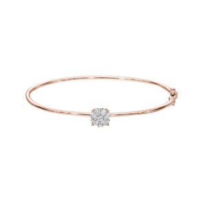 0.50 Karat Diamantarmreif oval 750/18 K Roségold