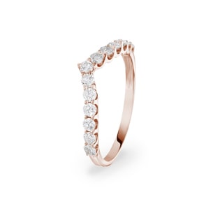 0.50 Karat Diamanten Mémoire Ring 750/18 K Roségold