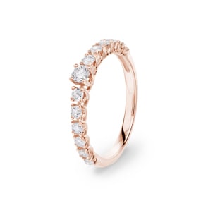 0.50 Karat Diamanten Mémoire Ring 750/18 K Roségold