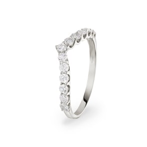 0.50 Karat Diamanten Mémoire Ring 750/18 K Weissgold