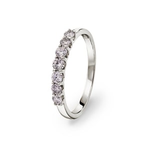 0.50 Karat Diamanten Mémoire Ring 750/18 K Weissgold