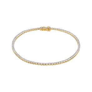 0.50ct Diamond Tennis Bracelet 750/18 K Yellow Gold