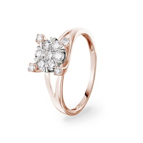 0.50 Karat Diamanten Verlobungsring 750/18 K Roségold