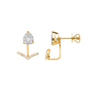 0.50 Karat Diamantohrstecker 750/18 K Gelbgold