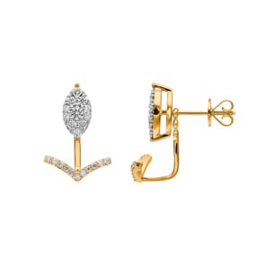 0.50 Karat Diamantohrstecker 750/18 K Gelbgold
