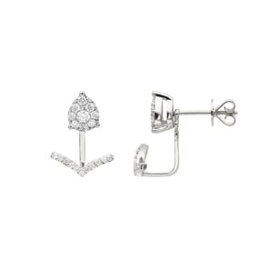 0.50 Karat Diamantohrstecker 750/18 K Weissgold