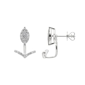 0.50 Karat Diamantohrstecker 750/18 K Weissgold