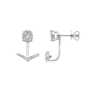 0.50 Karat Diamantohrstecker 750/18 K Weissgold