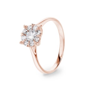 0.50 Karat Diamantring 750/18 K Roségold