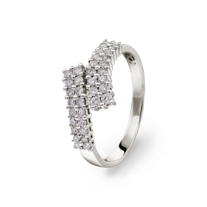 0.50 Karat Diamantring 750/18 K Weissgold