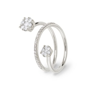 0.50 Karat Diamantring 750/18 K Weissgold