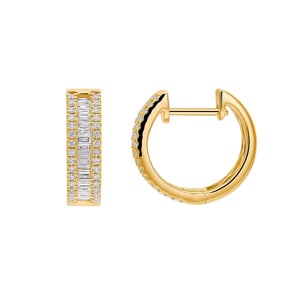 0.51 Karat Diamant-Kreolen 750/18 K Gelbgold
