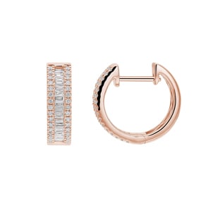 0.51 Karat Diamant-Kreolen 750/18 K Roségold