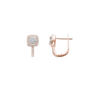 0.51 Karat Diamant-Kreolen 750/18 K Roségold