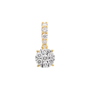 0.51 Karat Diamantanhänger 750/18 K Gelbgold